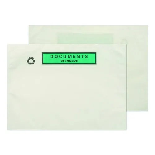 1000 Pochettes documents ci-inclus écologique et recyclable 16,5 x 12,5 cm photo du produit image1 L