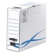 BANKERS BOX BASIC 8cm rug archiefdoos, handmatige montage, in wit/blauw karton productfoto image1 S