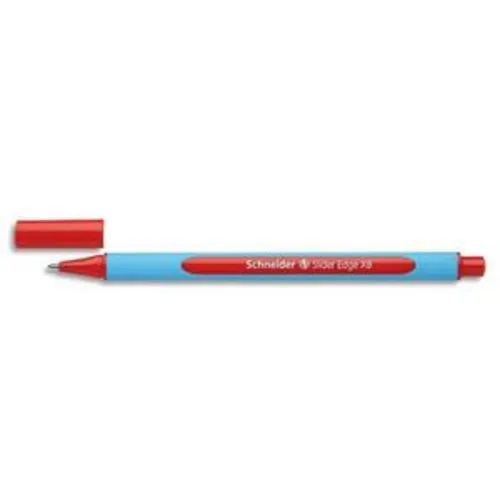 Stylo bille à capuchon, pointe large, corps triangulaire caoutchouc, encre rouge photo du produit image1 L