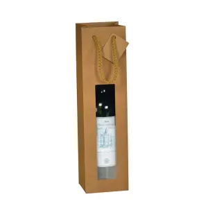 Sac kraft chic pour bouteille photo du produit