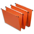 ESSELTE Doos met 25 DUBBELE LADE hangmappen in kraft 240g. Onderkant 15, nietjesflap. Oranje productfoto image1 S