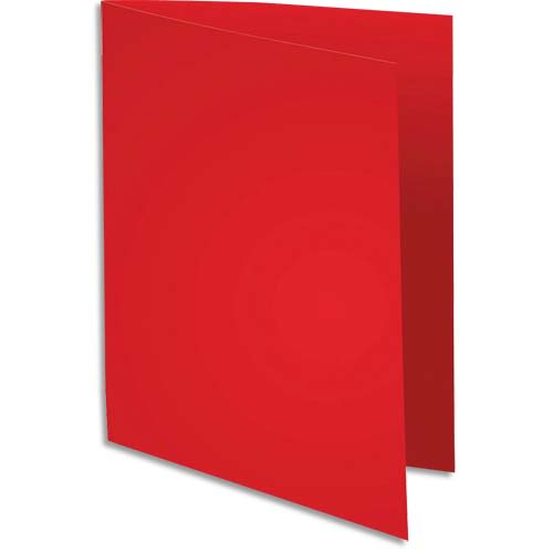EXACOMPTA Paquet de 100 chemises SUPER 180 en carte 160 grammes coloris rouge