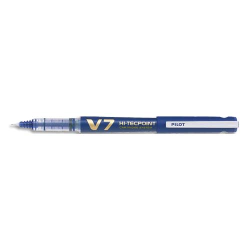 PILOT Stylo roller BEGREEN rechargeable, pointe tubulaire 0,7 mm encre liquide bleue HI-TECPOINT