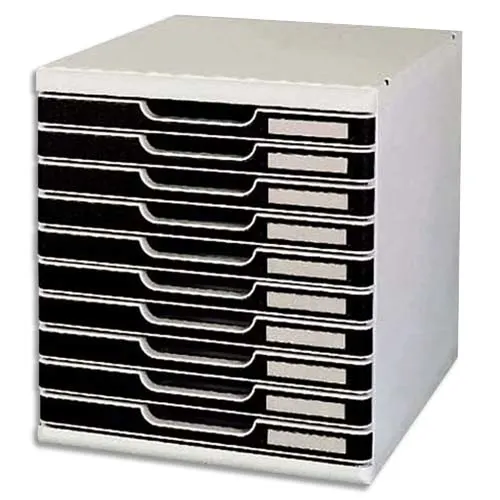 EXACOMPTA Module de classement Modulo 10 tiroirs gris/bleu photo du produit image1 L