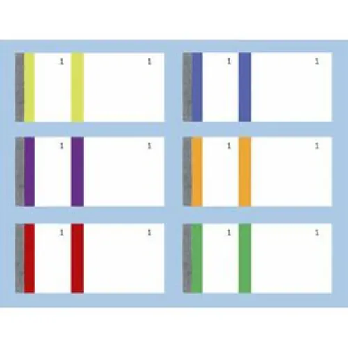 Bloc vendeur 100 feuillets 60x135 mm assortis photo du produit image1 L