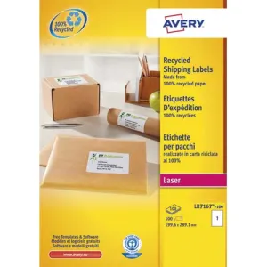 100% gerecycled wit zelfklevend label productfoto