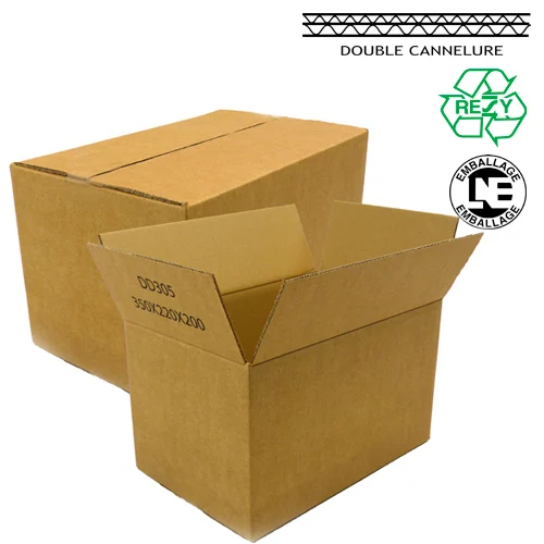 Caisse Carton Double Cannelure 35 x 35 x 25 cm photo du produit image1 L