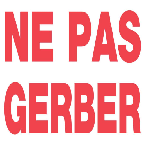 1000 Etiquettes d'expédition NE PAS GERBER