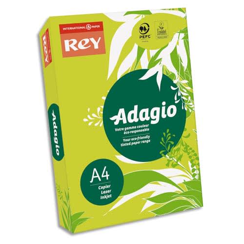 INAPA Ramette 500 feuilles papier couleur flash ADAGIO kiwi fluo A4 80g
