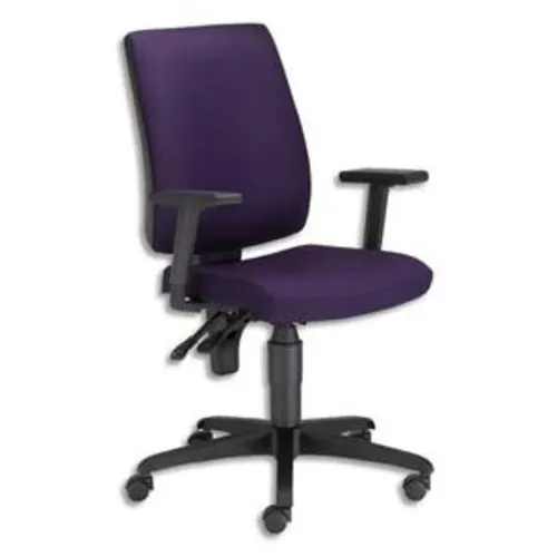 Siège piétement nylon, dossier tissu mauve et assise tissu mauve photo du produit image1 L