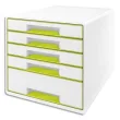 Bloc de classement 5 tiroirs, vert - L29 x H36 x P 37 cm photo du produit image1 S
