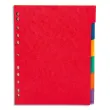 PERGAMY Jeu 6 intercalaires neutres 6 touches carte lustrée 225g. Format A4+. Coloris assortis vif photo du produit image1 S