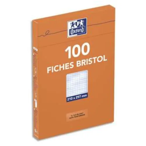 100 fiches bristol 210x297 mm 5x5 blanc photo du produit image1 L