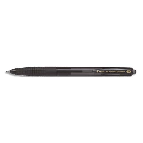 PILOT Stylo bille SUPER GRIP G rétractable pointe moyenne encre noire