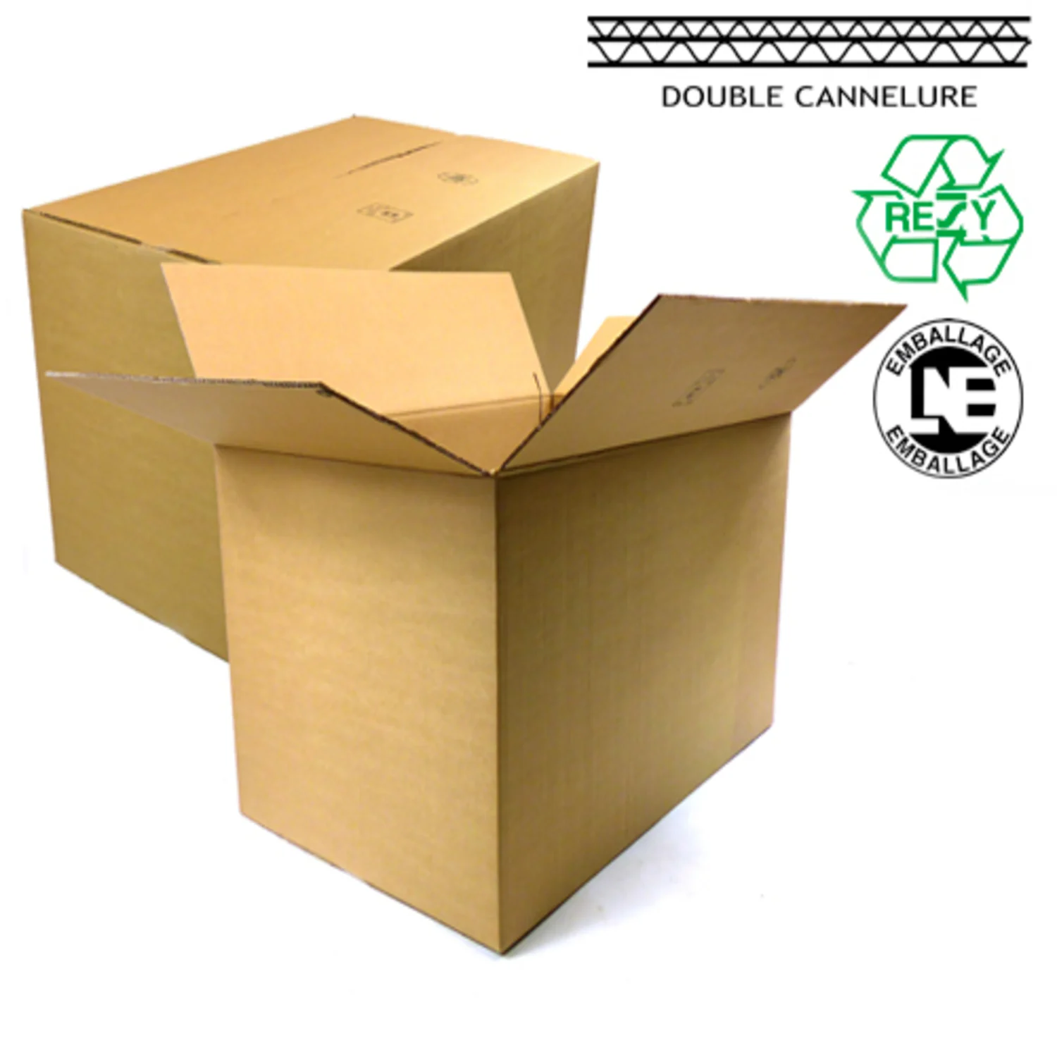 Caisse Carton Double Cannelure 40x40x20 Cm - Lot De 60, Neuve, Sans Marque