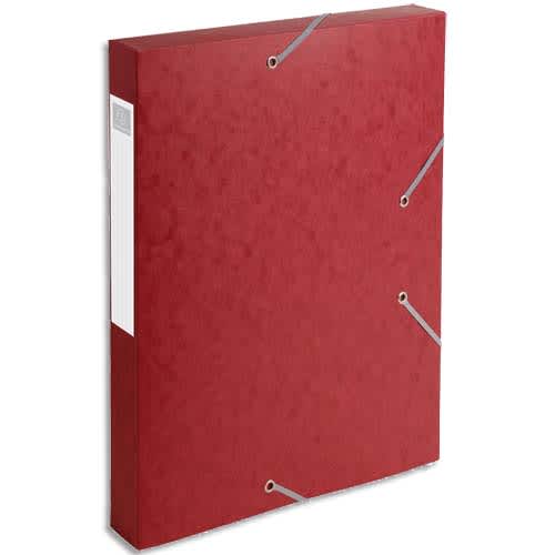 EXACOMPTA Archiefdoos achterkant 4 cm, in glanzende kaart 7/10e kleur rood productfoto image1 L