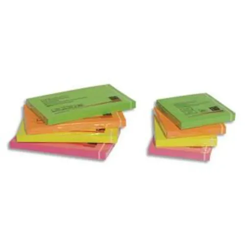 Bloc repositionnable de 100 feuilles 76 x 127mm coloris néon assortis photo du produit image1 L
