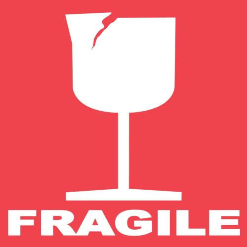 1000 Etiquettes d'expédition FRAGILE – VERRE 105 x 73 mm photo du produit image1 L