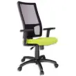 Fauteuil, piétement nylon, dossier résille noir et assise tissu anis photo du produit image1 S