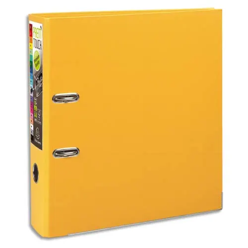 EXACOMPTA Classeur à levier en polypro PREMTOUCH dos de 8cm, coloris Jaune photo du produit image1 L
