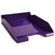 EXACOMPTA Corbeille à courrier Iderama. Coloris violet glossy. Dim. L34,7 x H6,5 x P25,5 cm photo du produit image1 S