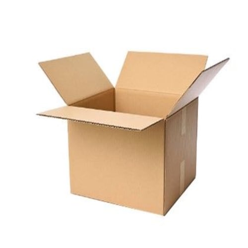 Kartonnen doos met dubbele groef 25 x 25 x 10 cm productfoto image1 L