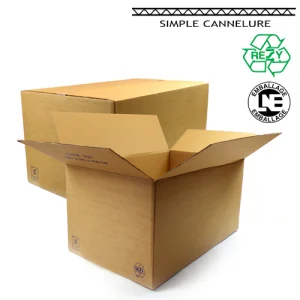 Caisse Carton Simple Cannelure plus de 50 cm photo du produit