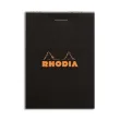 RHODIA Bloc de direction couverture noire 80 feuilles (160 pages) format A7 réglure 5x5 photo du produit image1 S