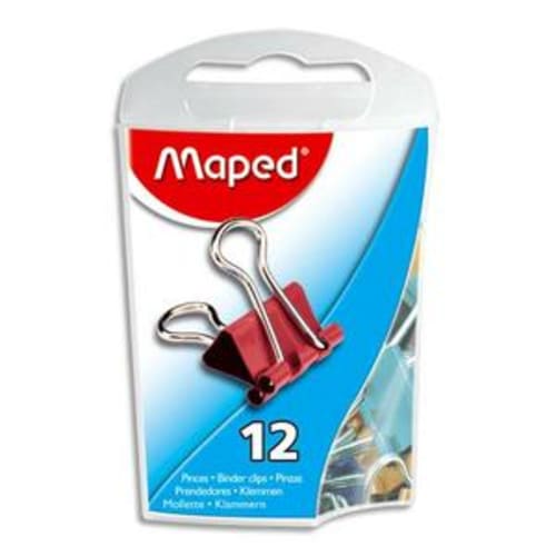 12 pinces clip largeur 15mm coloris assortis