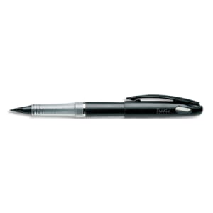 PENTEL TRADIO TRJ 50 navulbare viltstift vulpen zwarte vloeibare inkt matzwarte houder productfoto