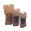 100 Mini sacs avec fermeture Zip en Kraft + Fenetre 130+70x225mm photo du produit image1 S