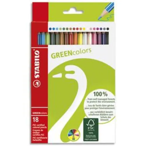 18 crayons de couleur GREENColors photo du produit image1 L