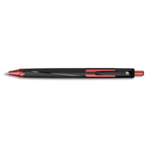 Stylo à bille rétractable avec grip confort pointe moyenne encre rouge
