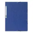 EXACOMPTA Map met 3 kleppen en elastiek, in 5/10e glanzende kaart, 400gr. Maat 24x32cm. Blauwe kleur. productfoto image1 S
