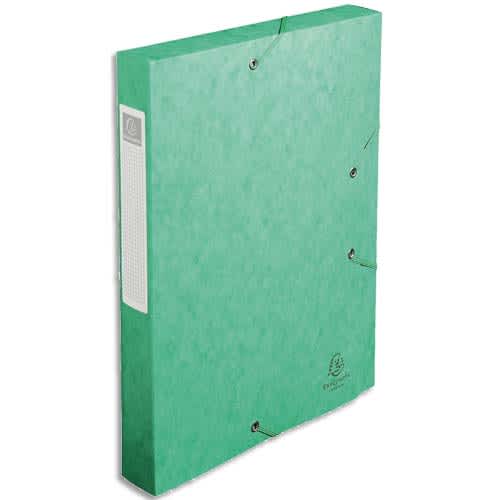 EXACOMPTA Archiefdoos achterkant 4 cm, in glanzende kaart 7/10e kleur groen productfoto image1 L
