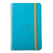 RHODIA Carnet RHODIArama 9x14cm 192 pages lignées. Couverture rembordée turquoise photo du produit image1 S