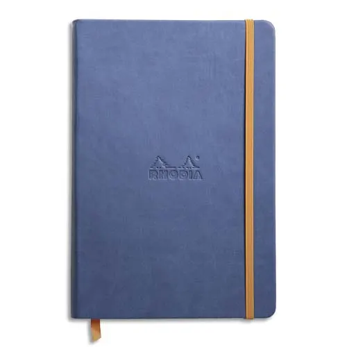 RHODIA Carnet RHODIArama 14,8x21cm 192 pages lignées. Couverture rembordée saphir photo du produit image1 L