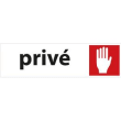 Plaque de signalisation auto-adhésive aluminium "Privé" photo du produit image1 S