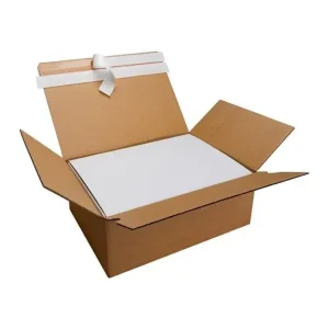 Carton brun montage instantané et fermetures adhésives "aller-retour" photo du produit