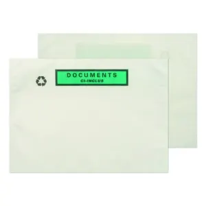 Pochette documents ci-inclus écologique et recyclable photo du produit