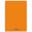 CONQUERANTC Cahier piqûre 17x22cm 96 pages 90g séyès grands carreaux. Couverture polypropylène orange photo du produit image1 S