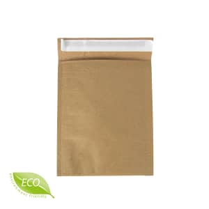 Pochette kraft brune auto-adhésive à soufflets avec/sans fenêtre