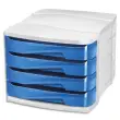 CEP Module de classement GLOSS 4 tiroirs - Dimensions L29,2 x H24,6 x P38,6 cm. Coloris bleu océan photo du produit image1 S