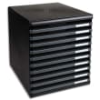 EXACOMPTA Archiefmodule met 10 open lades, A4+ formaat. Afmetingen: L28,8 x H32 x D35 cm. De kleur zwart productfoto image1 S