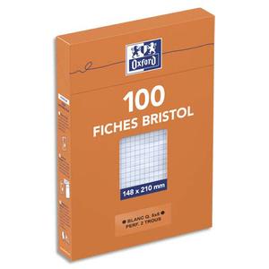 100 Fiches bristol 210 g (sous étui distributeur) OXFORD photo du produit