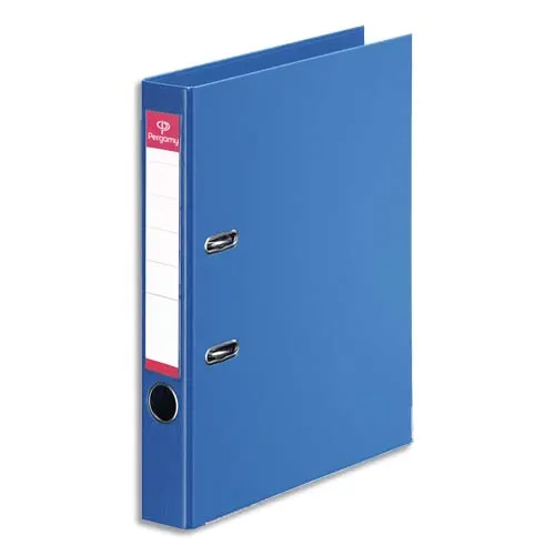 PERGAMY Classeur à levier en polypropylène intérieur/extérieur. Dos 5cm. Format A4. Coloris bleu roi photo du produit image1 L