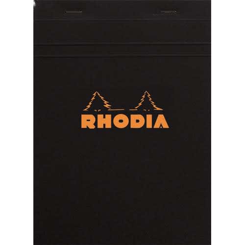 RHODIA Bloc de direction couverture noire 80 feuilles (160 pages) format A5 réglure 5x5