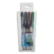 Etui met 4 balpennen met metalen punt 4 inktkleuren V-BALL 05 productfoto image1 S
