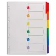 AVERY verdelers met 6 toetsen. In wit karton, gekleurde gelamineerde tabbladen. Maximaal formaat. productfoto image1 S
