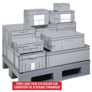 Bac plastique gerbable Norme Europe photo du produit